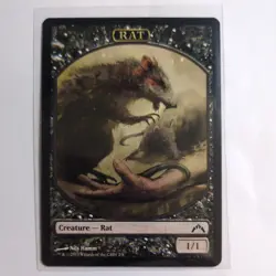 MTG Magic The Gathering -Rat Token - Gatecrash (#2/8) Reg NM - Image 1