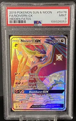 Pokemon 2019 Sun & Moon Hidden Fates SV78/SV94 Full Art Noivern GX PSA 9 Mint - Image 1