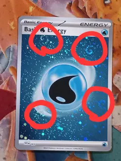 4 X Swirls - Pokemon Scarlet & Violet 151 Basic Water Energy HD Cosmos Holo 🔥NM - Image 1