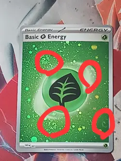 Pokemon S&V 151 Basic Grass Energy Quad 4Xswirls HD Cosmos Holo 🔥NM - Image 1