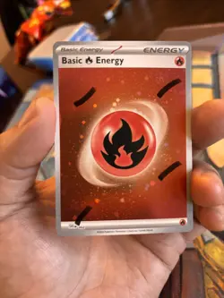 4 X Swirls - Pokemon Scarlet & Violet 151 Basic Fire Energy HDCosmos HoloNM - Image 1