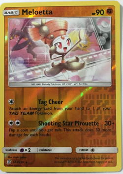 Pokemon - MELOETTA 123/236 - Reverse Holo Rare - Unified Minds - NM/M - Image 1