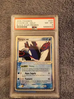 2006 POKEMON BLACK STAR PROMOS KYOGRE EX HOLO PSA 8 - Image 1