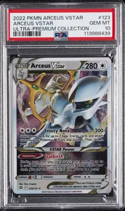 2022 POKEMON ARCEUS VSTAR ULTRA-PREM COLL #123 ARCEUS VSTAR PSA 10 - Image 1