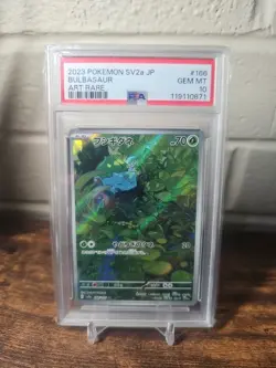 Pokemon TCG Bulbasaur AR 166/165 Japanese Scarlet & Violet 151 SV2a PSA 10 - Image 1