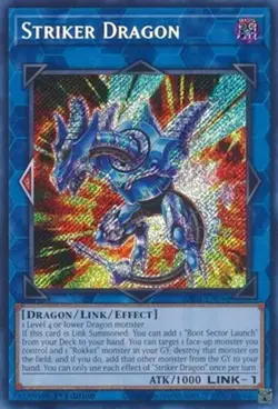 Yugioh - Striker Dragon - 1st Edition Secret Rare NM - Free Holographic Card - Image 1