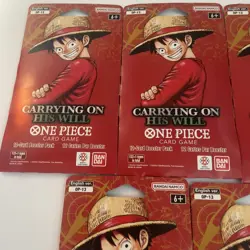One Piece OP-13 CARRYING ON HIS WILL Sleeved Booster Packs Lot Of 5 English 5x - Image 2