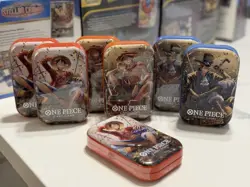 Lot of 7 One Piece Card Game Mini-Tin Pack Set Vol.2 New Sealed - Image 1