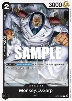 One Piece Monkey.D.Garp (115) (OP02-115/258) OP02 Paramount War NM FOIL - Image 1