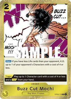 One Piece Buzz Cut Mochi (OP03-119/294) OP03 Pillars of Strength NM FOIL - Image 1