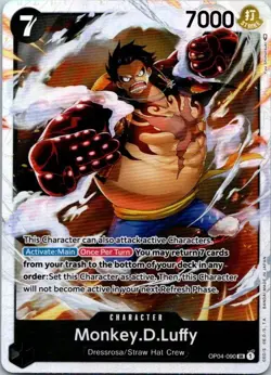 Monkey.D.Luffy (090) #OP04-090 Kingdoms of Intrigue One Piece Card TCG - Image 1