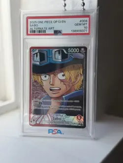 One Piece OP13 Sabo Leader Alt Art PSA 10 - Image 1