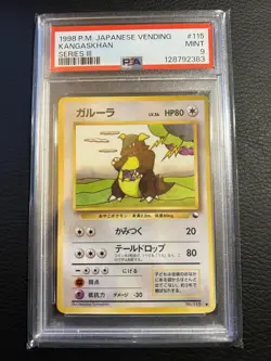 1998 Kangaskhan Series 3 Japanese Vending Series Pokemon Card #115 PSA 9 - Image 1