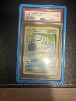 2000 Pokemon Blastoise Card Holo Italian, PSA 2 Good Base Set - Image 1