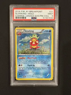 2016 Pokemon XY Breakpoint Card #21, Slowking Holo Cosmos Mint/ PSA 9 - Image 1