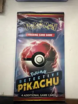 Pokemon TCG Detective Pikachu 4 Card Sealed Booster Pack - Image 1