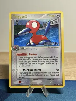 Porygon2 25/113 Reverse Holo Rare EX Delta Species Stamped Pokemon Card MP - Image 1