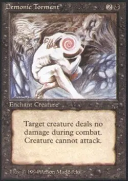 [1x] Demonic Torment Played, English Legends MTG Magic - Image 1