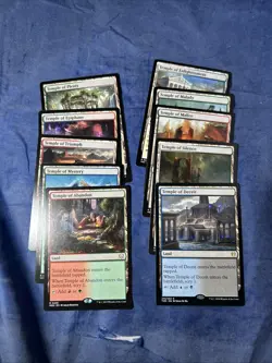 10 x TEMPLE (Scry-Land) ( Full Set = 1 of each ) LP Mixed Sets Commander EDH - Image 1