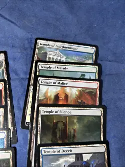 10 x TEMPLE (Scry-Land) ( Full Set = 1 of each ) LP Mixed Sets Commander EDH - Image 2