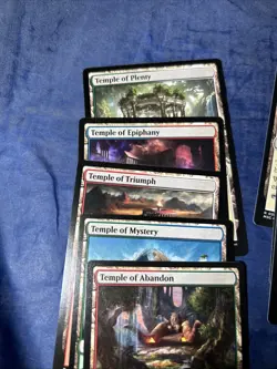 10 x TEMPLE (Scry-Land) ( Full Set = 1 of each ) LP Mixed Sets Commander EDH - Image 3