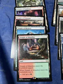 10 x TEMPLE (Scry-Land) ( Full Set = 1 of each ) LP Mixed Sets Commander EDH - Image 4
