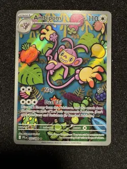 Ambipom 107/094 Illustration Rare 2025 Phantasmal Flames Pokemon NM - Image 1