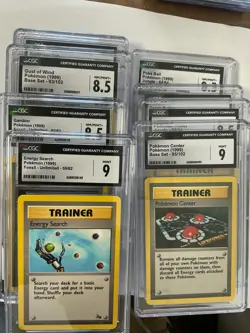 Awesome Trainer Card Lot (10) Slabbed POKEMON CGC Graded - Image 1