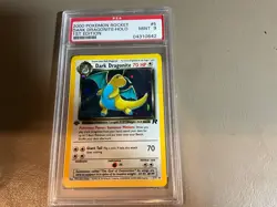 2000 Pokemon Rocket Dark Dragonite-Holo #5 1st Edition MINT PSA 9 VINTAGE CASE - Image 1