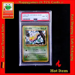 PSA 8 - Hornliu Weedle - Pokemon Karte Base Set No. 013 Jap Vintage TCG /Y86 - Image 1