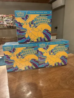 3X Pokemon TCG: Mega Evolution Ascended Heroes Pokemon ETB IN HAND - Image 1