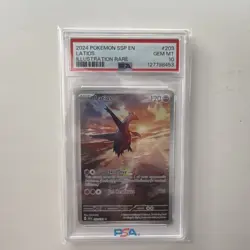 Pokemon TCG Latios Illustration Rare 203/191 Sv08 Surging Sparks Holo PSA 10 - Image 1
