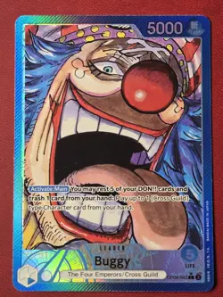 One Piece Buggy OP09 042 Leader Parallel Alt Art ENGLISH #OP09-042 - free ship! - Image 1