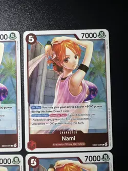 4x Nami EB03-006 RARE One Piece TCG Heroines Edition English playset - Image 2