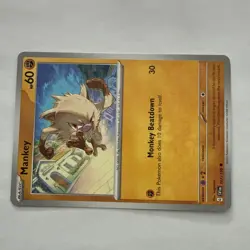 Pokemon TCG Mankey 107/198 2023 Scarlet & Violet Common Card - NM - Image 2