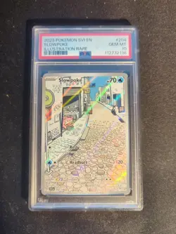 Slowpoke Scarlet & Violet Holo Illustration Card 204/198 Rare Base Set, PSA 10 - Image 1