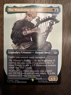 The Wandering Minstrel : MTG *Borderless* Final Fantasy #0403 / NM - Image 1