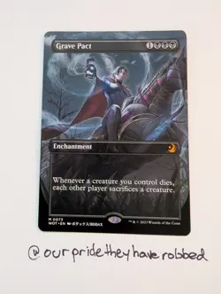 Grave Pact *Anime Borderless* #73 NM Mythic - WoE: Enchanting Tales WOT MtG - Image 1