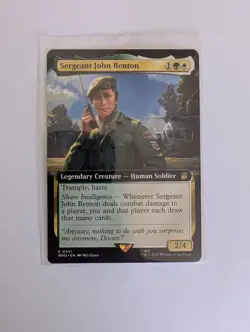 MtG Sergeant John Benton Extended Art Doctor Who Magic Gathering R #0441 - Image 1