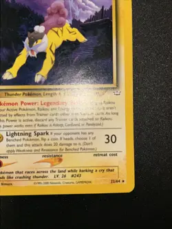 Raikou 22/64 Neo Revelation 1st Edition Pokemon TCG Vintage WOTC Free Ship! - Image 5