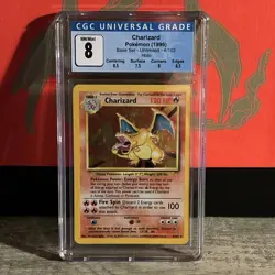 Pokemon TCG - CGC 8 Base Set Charizard With Sub Grades And Great Centering - Image 1