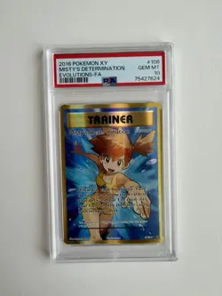 2016 POKEMON XY EVOLUTIONS #108 FULL ART/MISTY'S DETERMINATION PSA 10 - Image 5