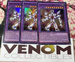 3x (M/NM) - Elemental HERO Core - SHVI-ENSE2 - Super Rare Limited Edition YuGiOh - Image 1