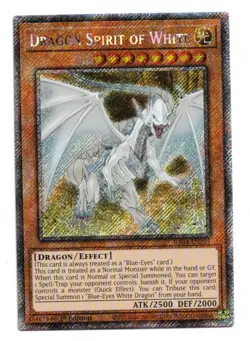 Yu-Gi-Oh Card: Dragon Spirit of White RA04-EN265 Platinum Secret Rare 1st Ed! NM - Image 1
