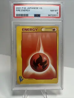 PSA 8 Fire Energy 2001 Pocket Monsters Japanese VS Pokemon Card - Image 1