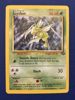 Scyther Jungle Rare 26/64 WOTC Vintage Pokemon Card NM 1999 - Image 1