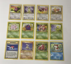 Pokemon 1st Edition Jungle 12 Card Lot LP - Image 1