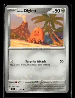 Pokemon Alolan Diglett 122/191 Surging Sparks Non Holo Common 4 Card Lot - Image 1