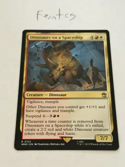 Magic the Gathering Dinosaurs on a Spaceship Rare NM Dr Who Ships Same Day - Image 1