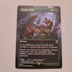 Savage Order (Borderless) Universes Beyond: Jurassic World Collection MTG - Image 1
